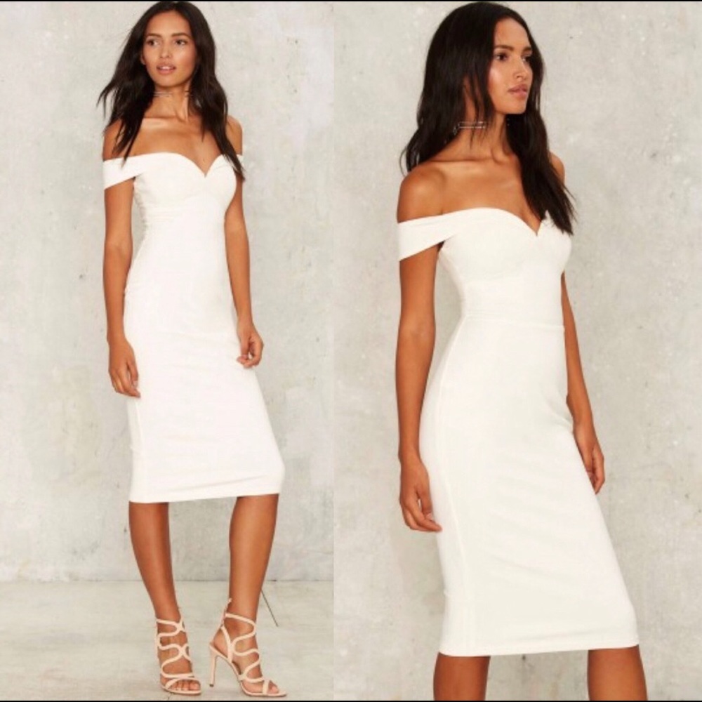 Rare London Macy off the Shoulder Dress